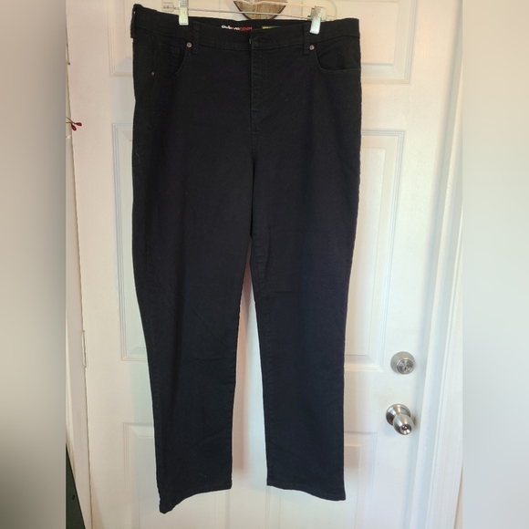 Style & Co. Denim Woman's Stright Leg Jeans, Size: 16W Color: Black - Picture 2 of 12